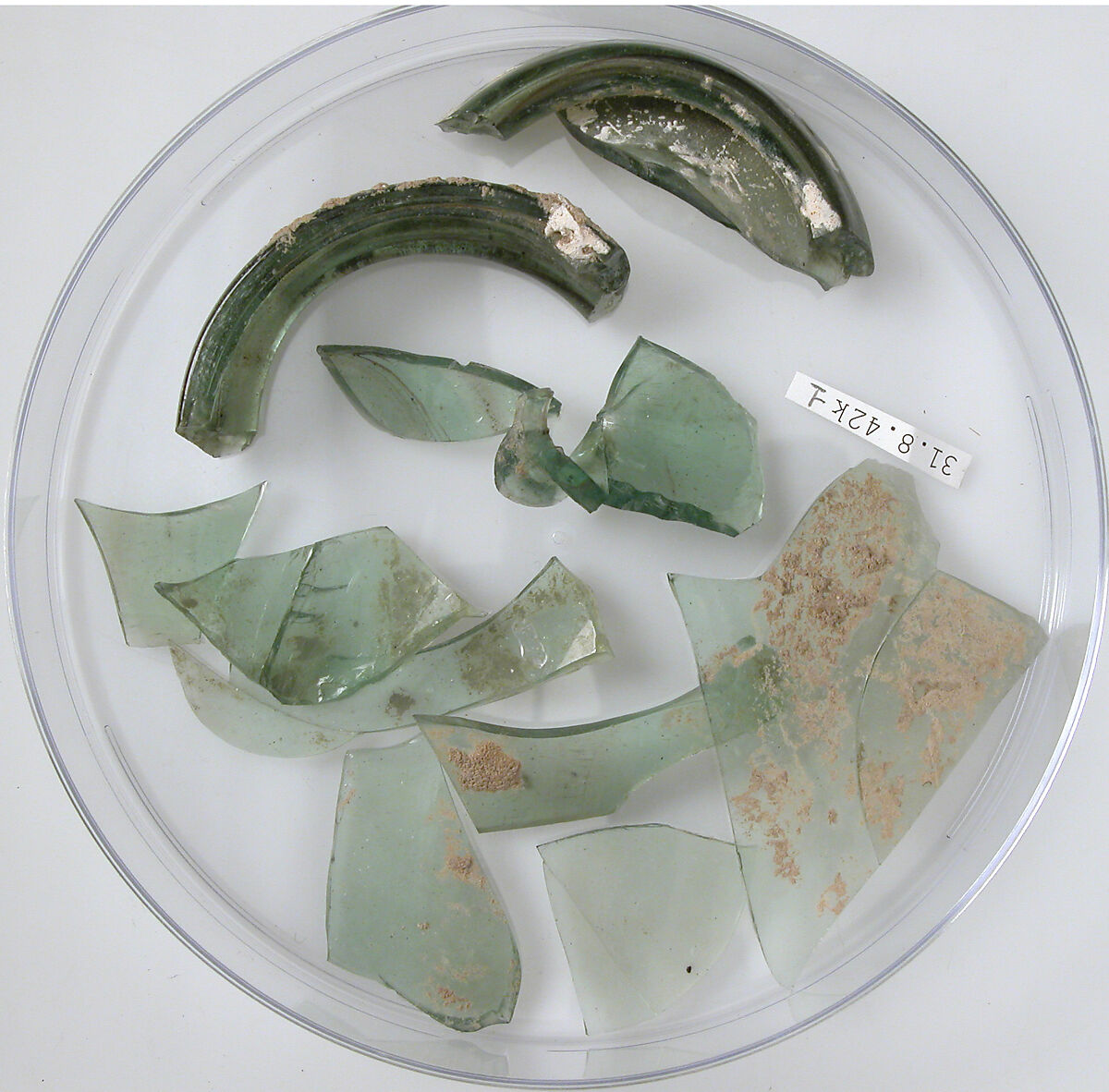 Glass Fragments, Glass (green), Coptic 
