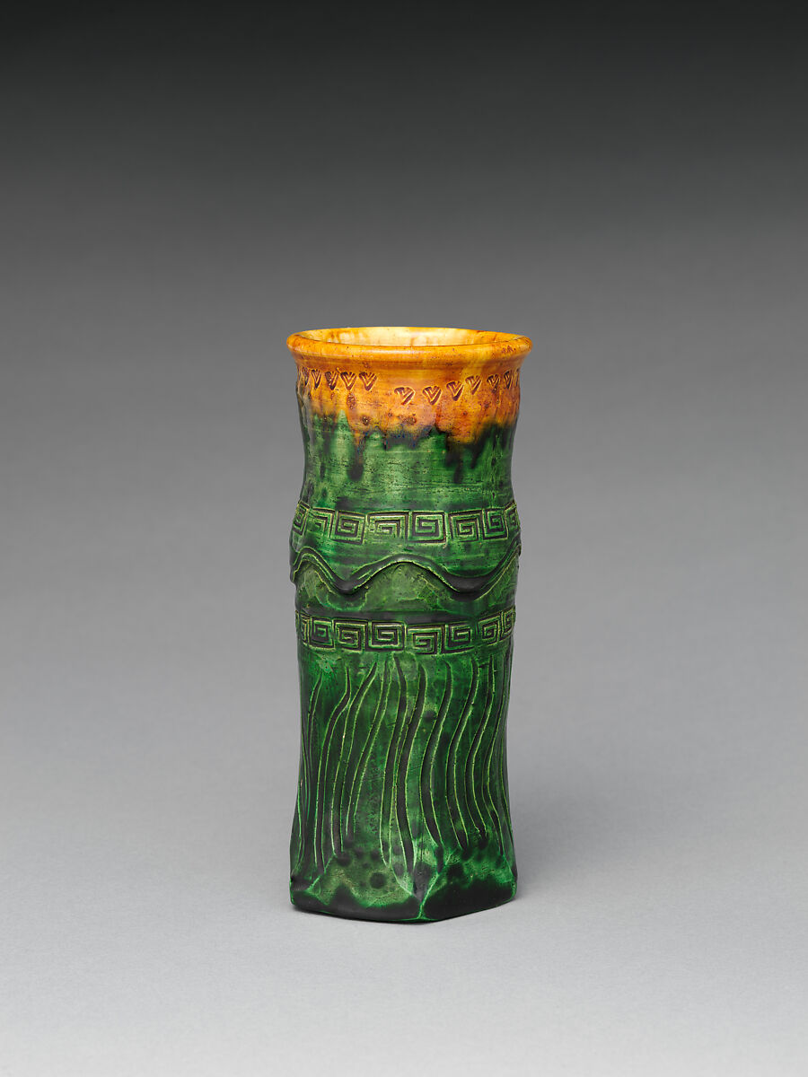 Vase, Ryozen (Japanese,), Pottery covered with glaze (Kyoto ware), Japan