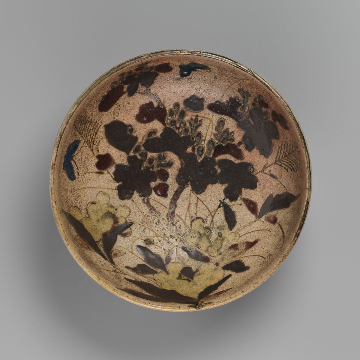 Bowl, Pottery decorated with colors (Karatsu ware (?), Japan