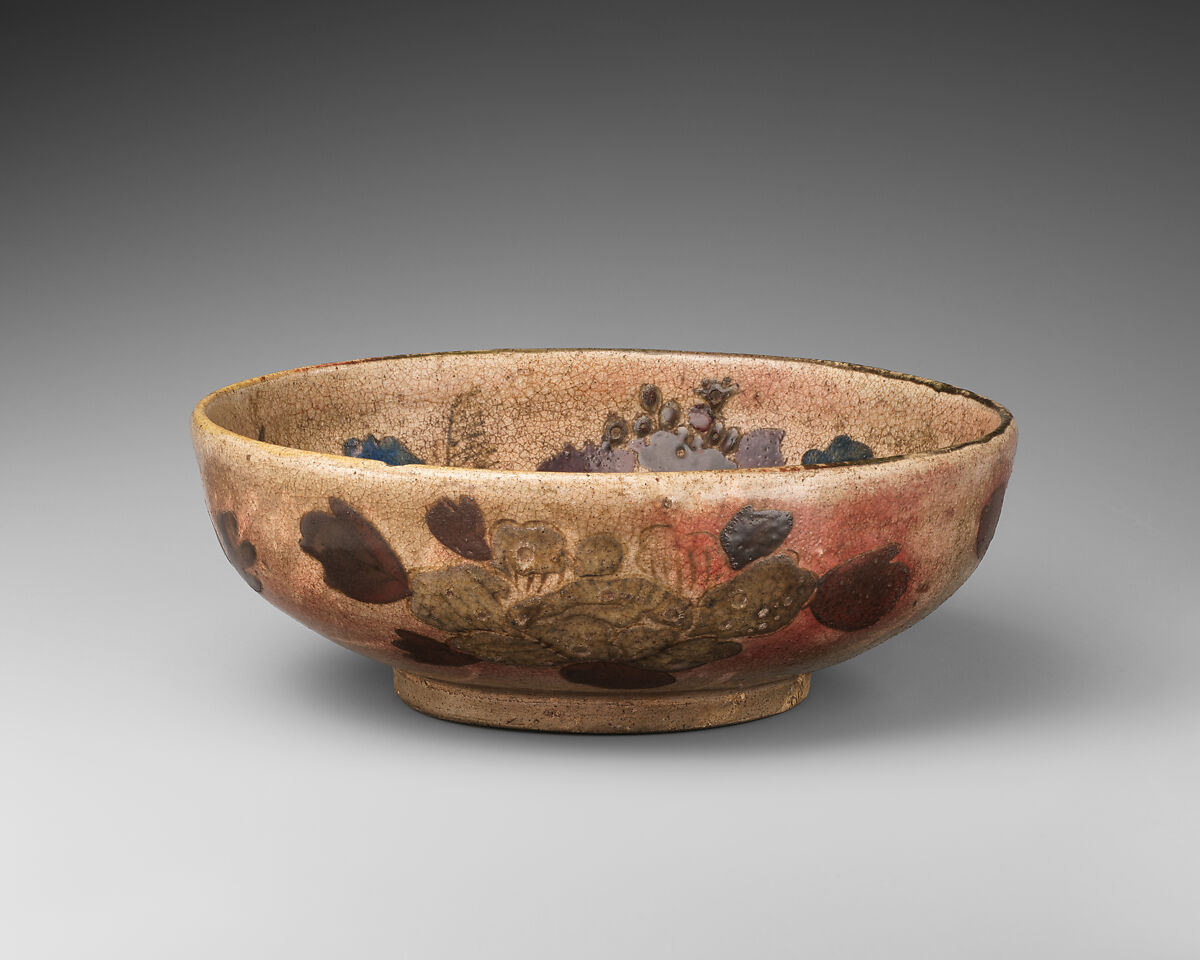 Bowl, Pottery decorated with colors (Karatsu ware (?), Japan