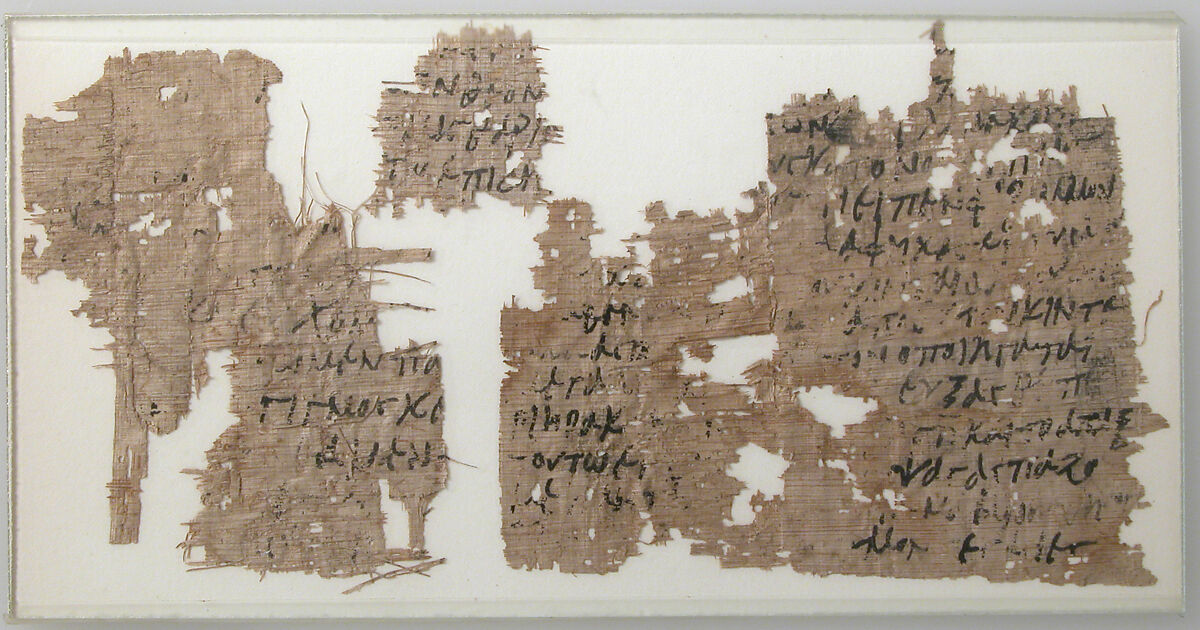 Papyrus Fragments, Papyrus and ink, Coptic 