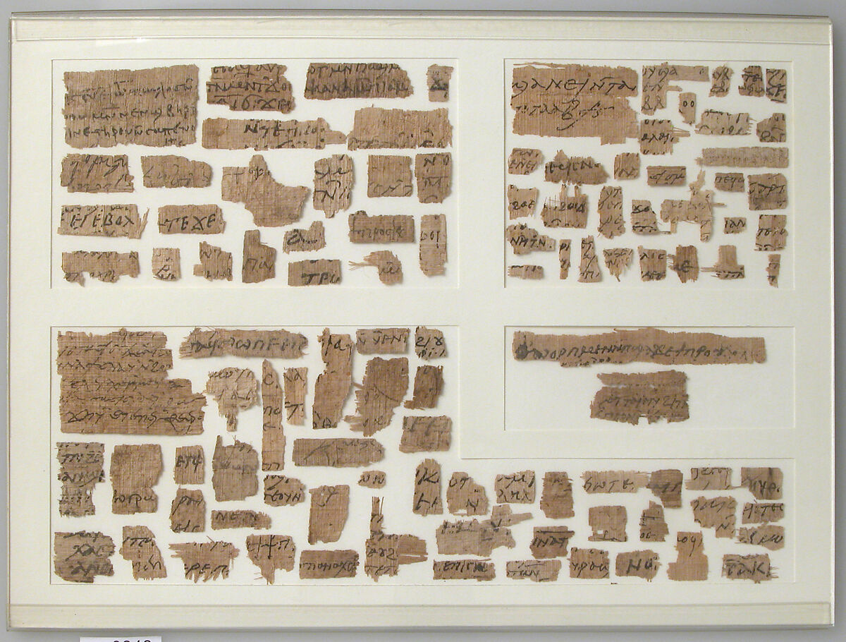 Papyri Fragments, Papyrus and ink, Coptic 