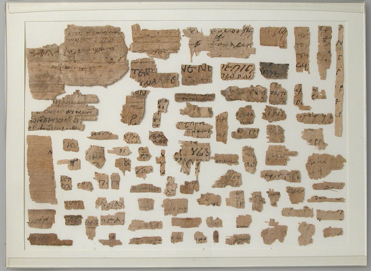 Papyri Fragments, Papyrus and ink, Coptic 