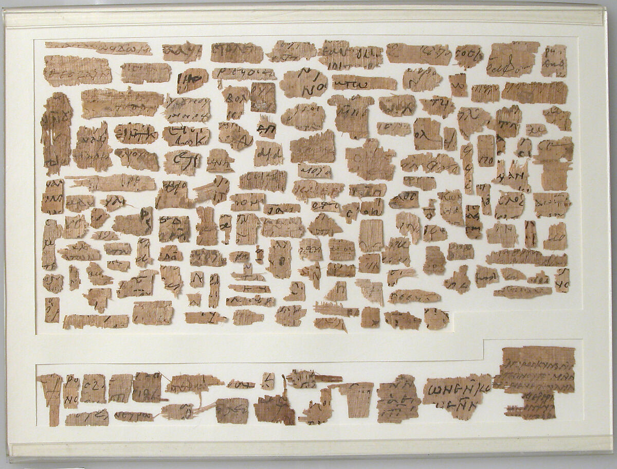 Papyri Fragments, Papyrus and ink, Coptic 