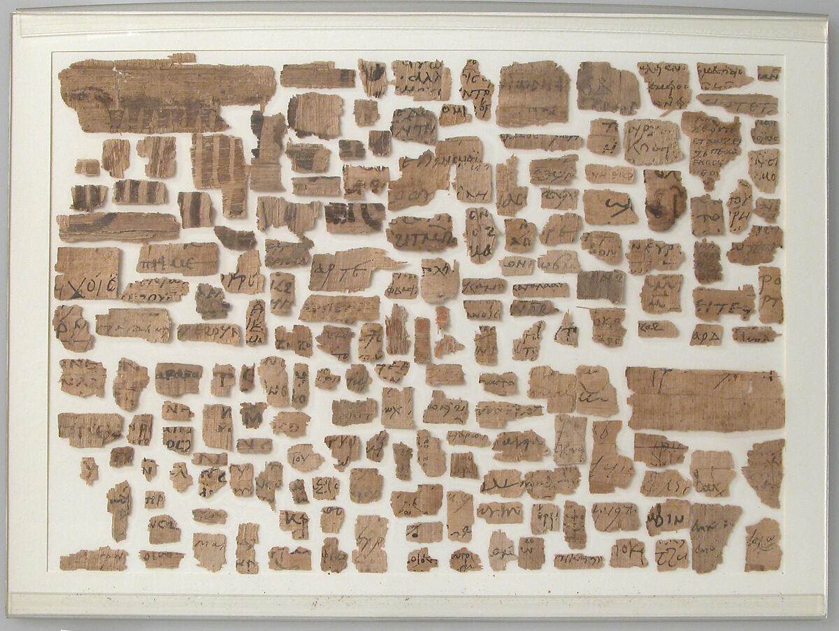 Papyri Fragments, Papyrus and ink, Coptic 