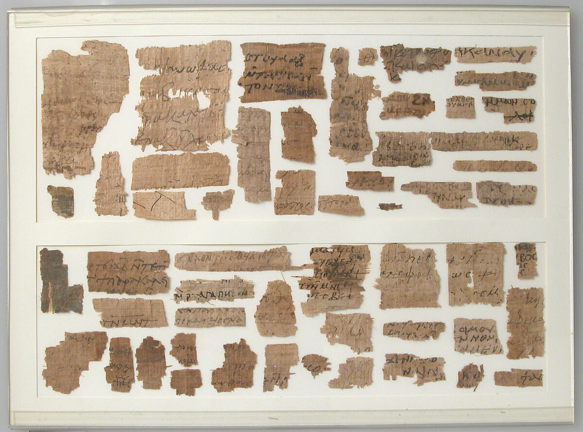 Papyri Fragments, Papyrus and ink, Coptic 