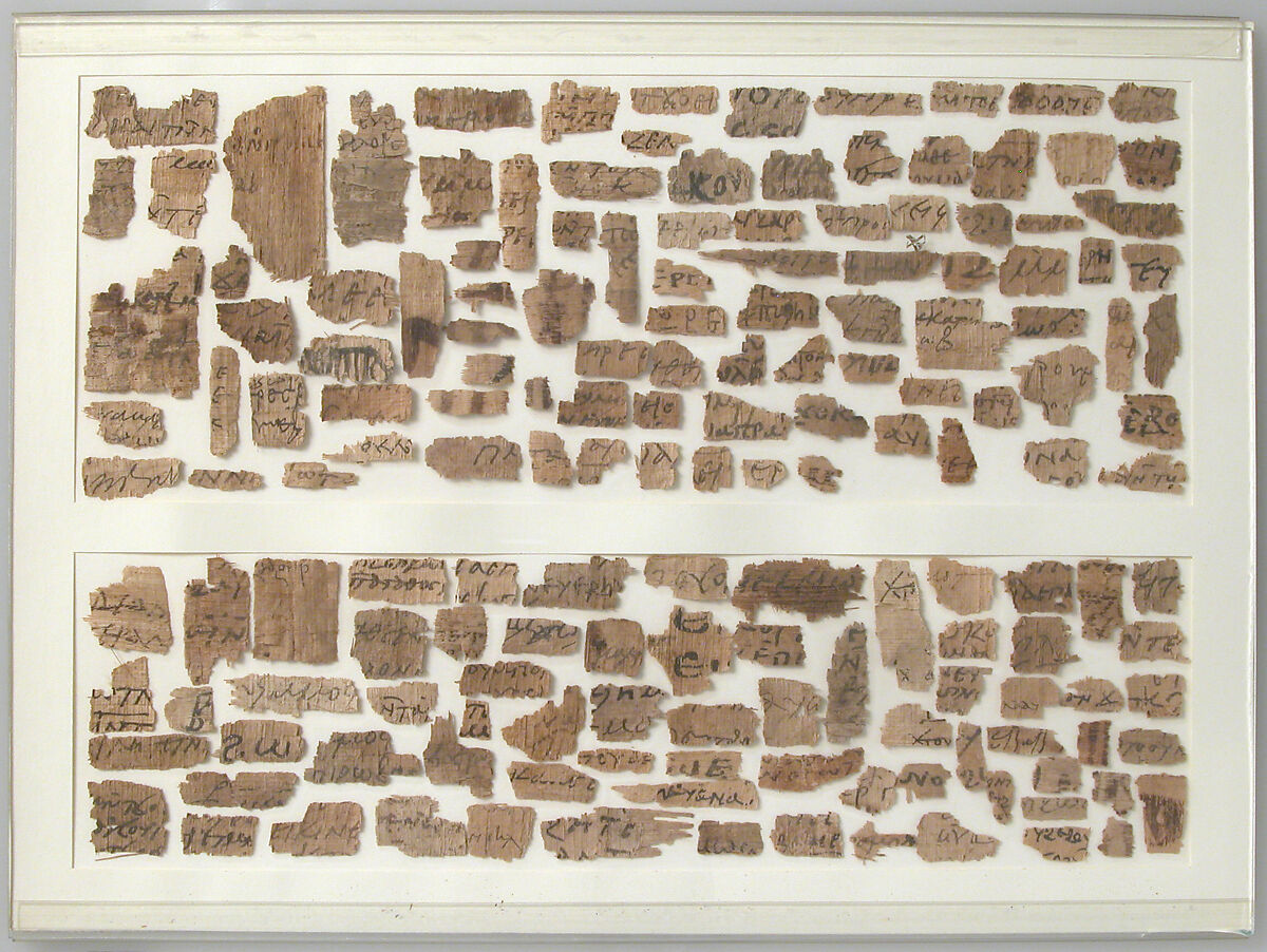 Papyri Fragments, Papyrus and ink, Coptic 