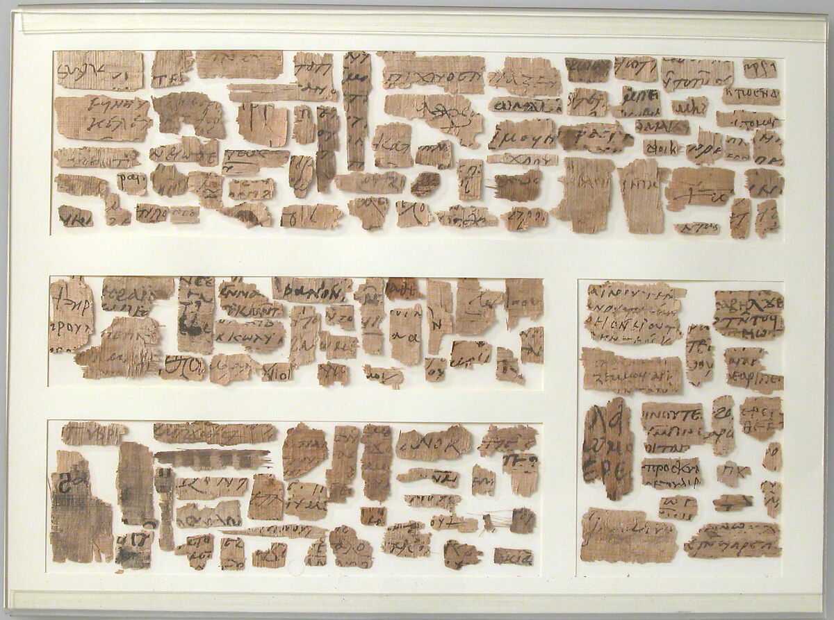 Papyri Fragments, Papyrus and ink, Coptic 