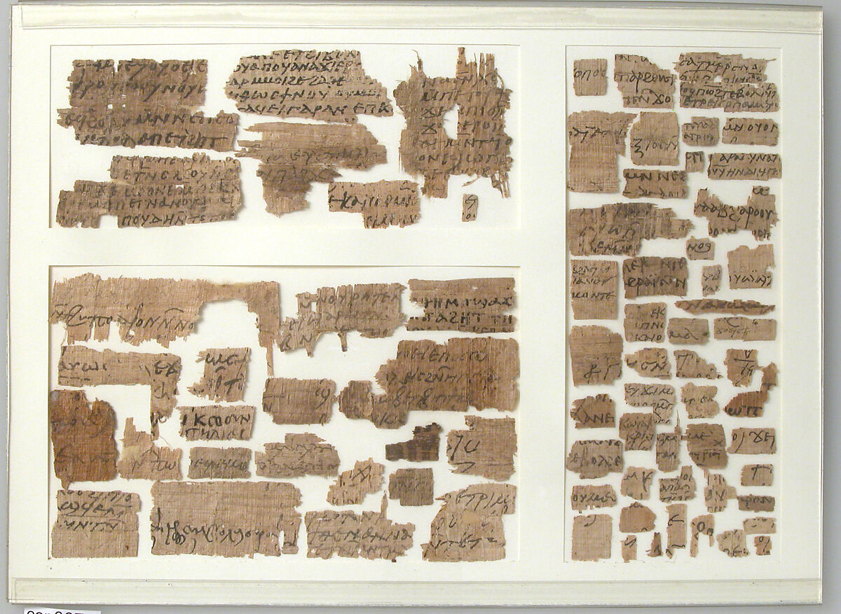 Papyri Fragments, Papyrus and ink, Coptic 