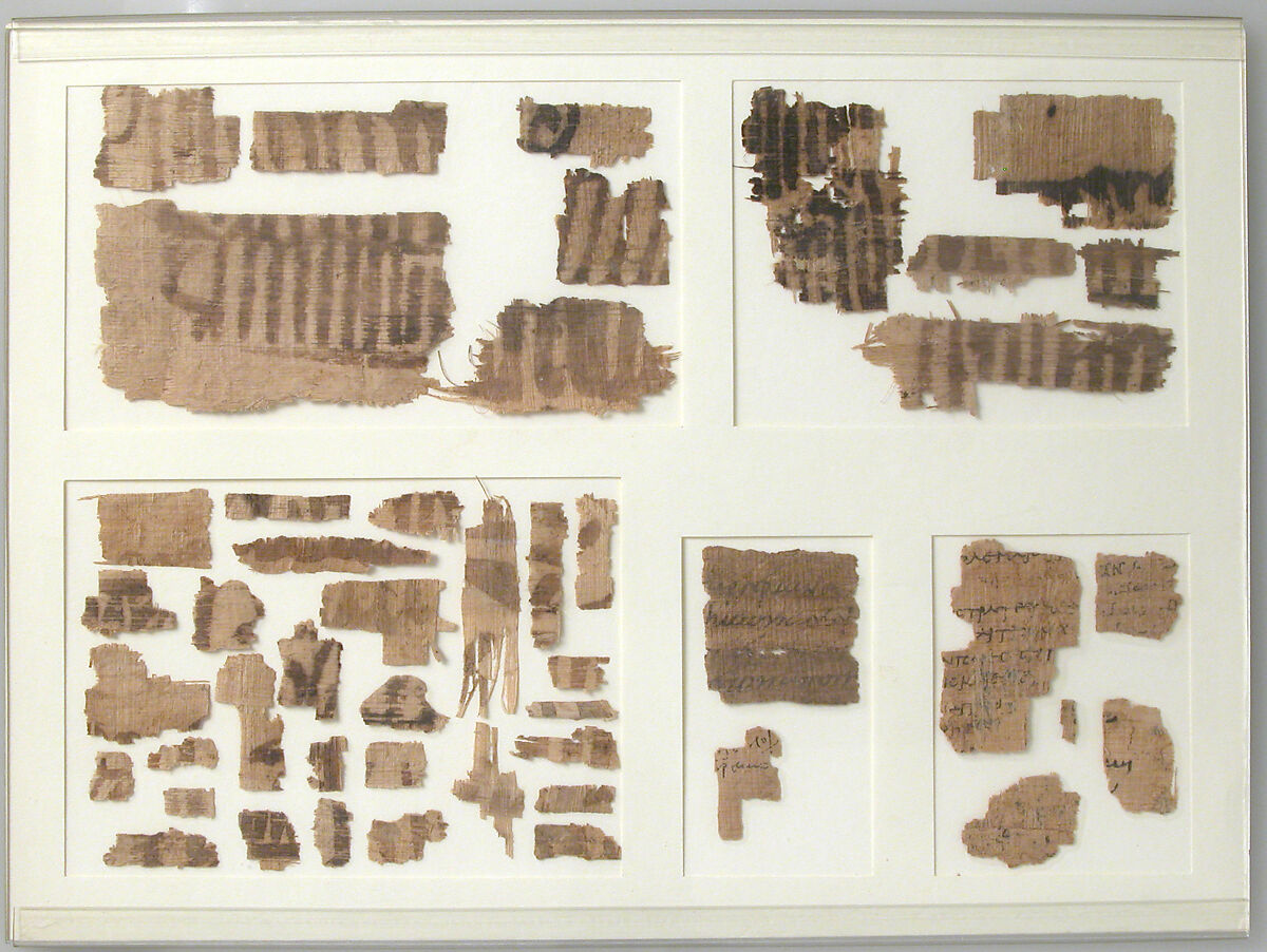 Papyri Fragments, Papyrus and ink, Coptic 