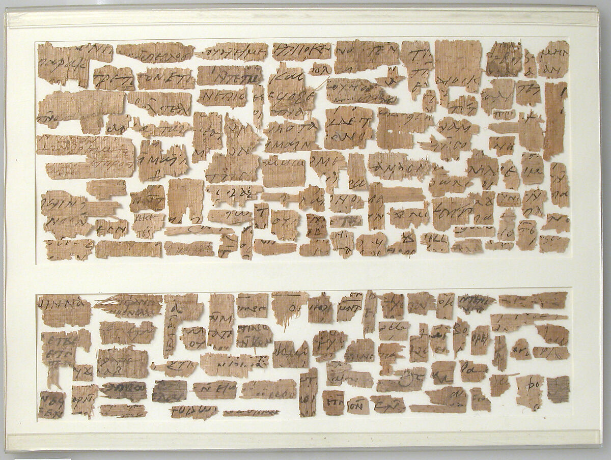 Papyri Fragments, Papyrus and ink, Coptic 