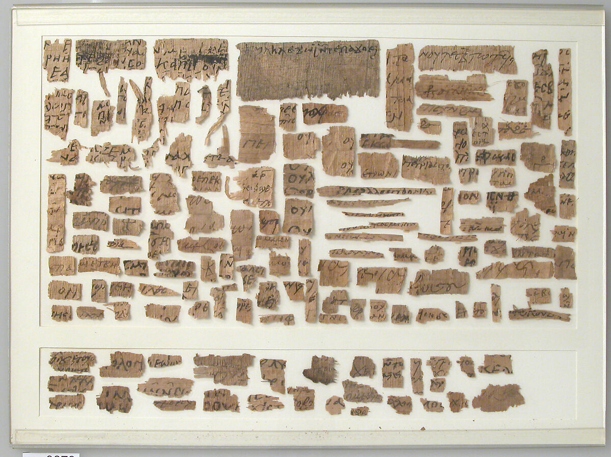 Papyri Fragments, Papyrus and ink, Coptic 