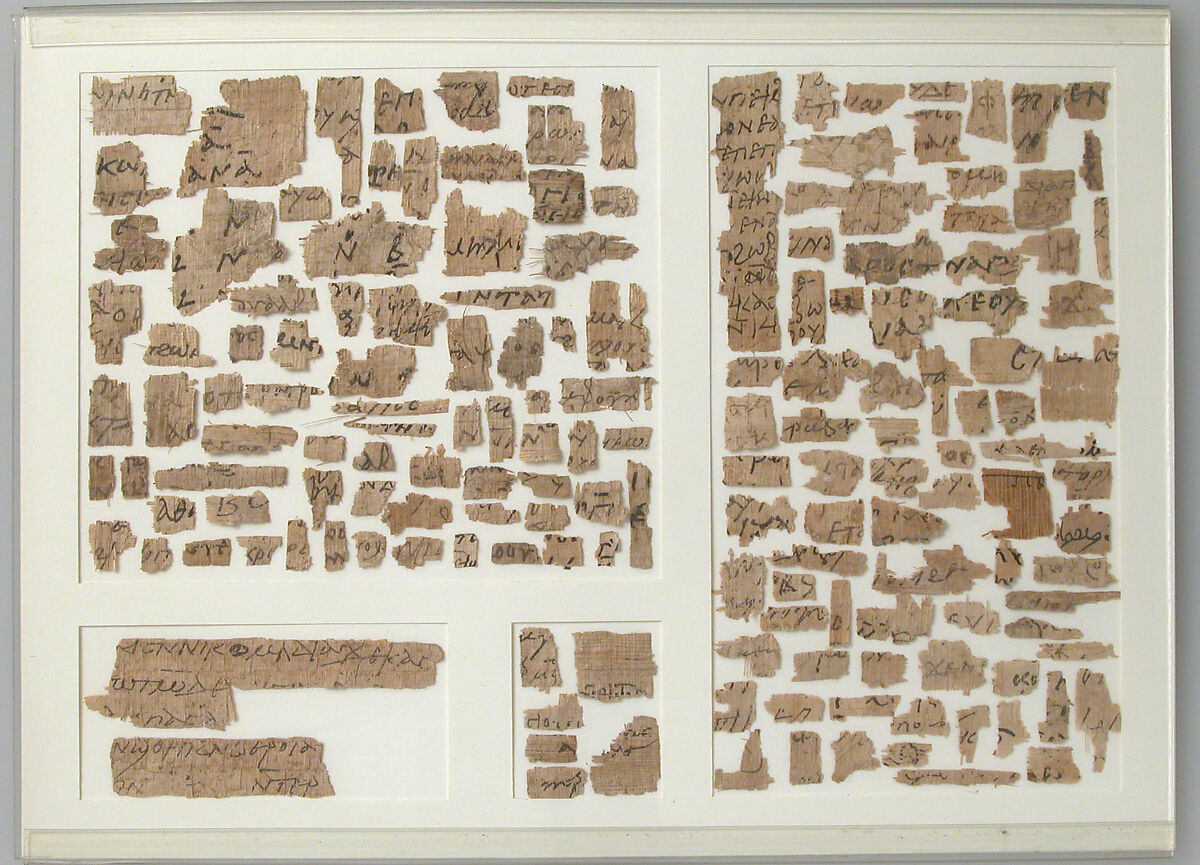 Papyri Fragments, Papyrus and ink, Coptic 