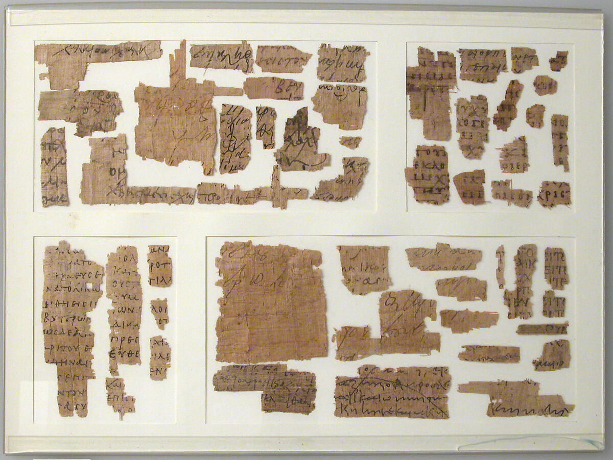 Papyri Fragments, Papyrus and ink, Coptic 