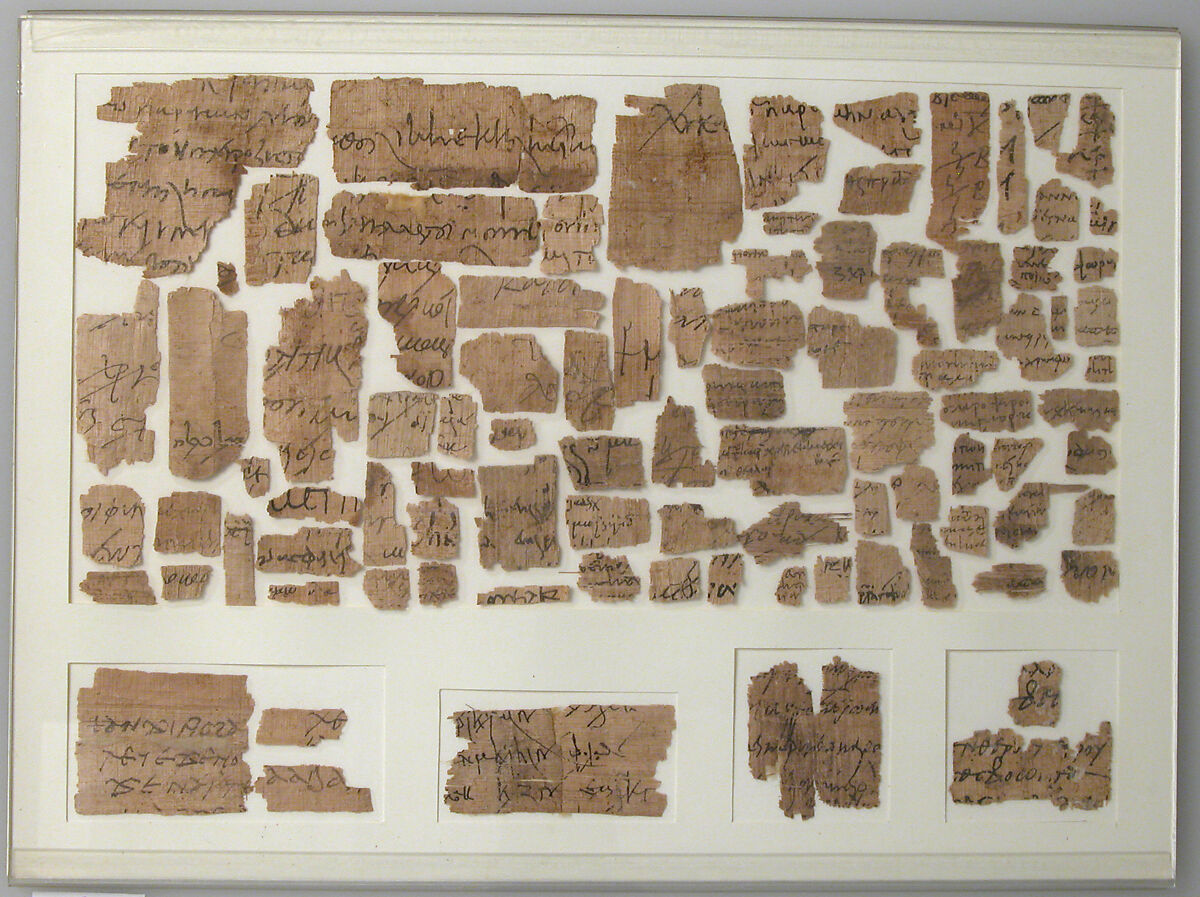 Papyri Fragments, Papyrus and ink, Coptic 