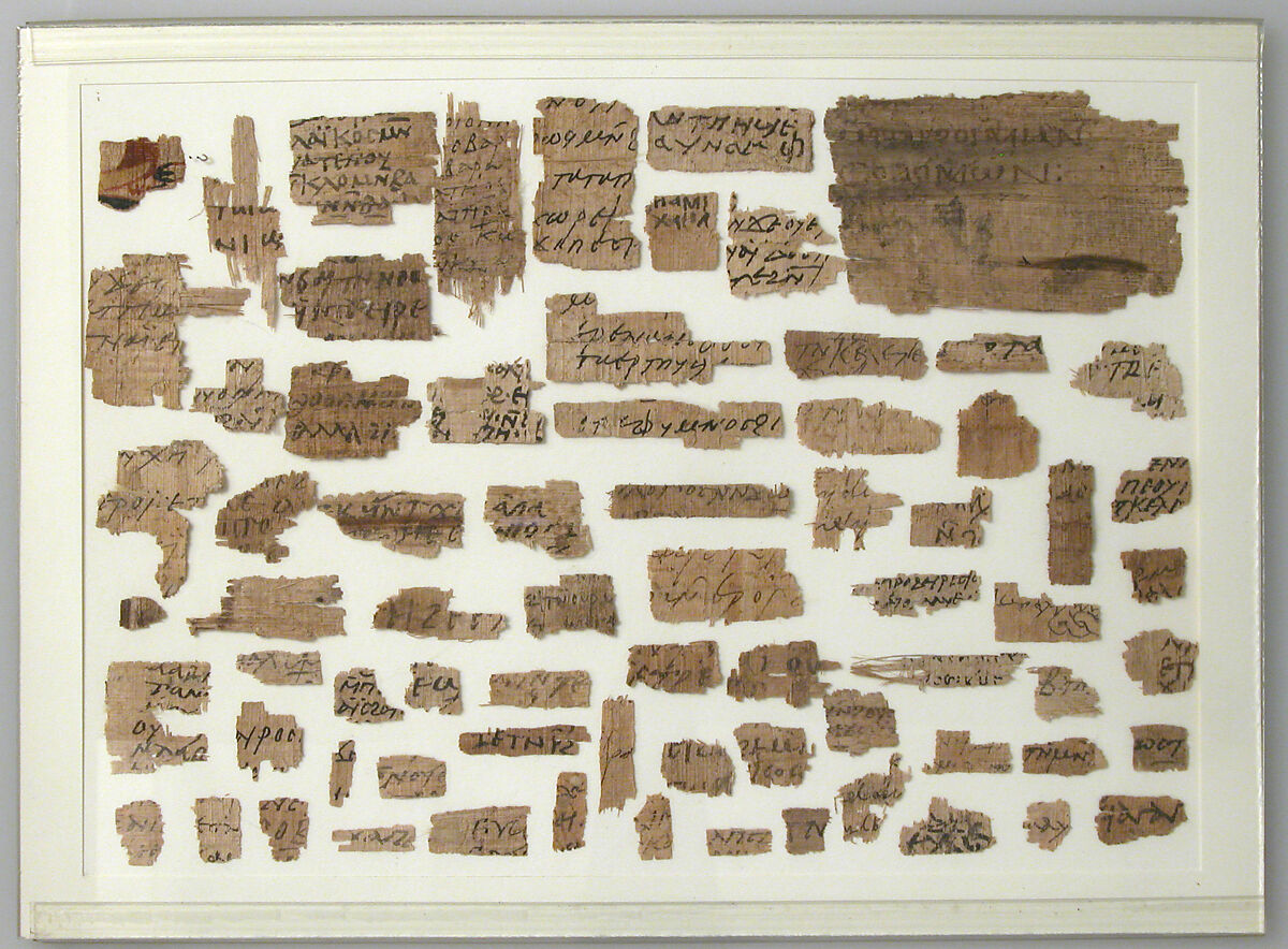 Papyri Fragments, Papyrus and ink, Coptic 