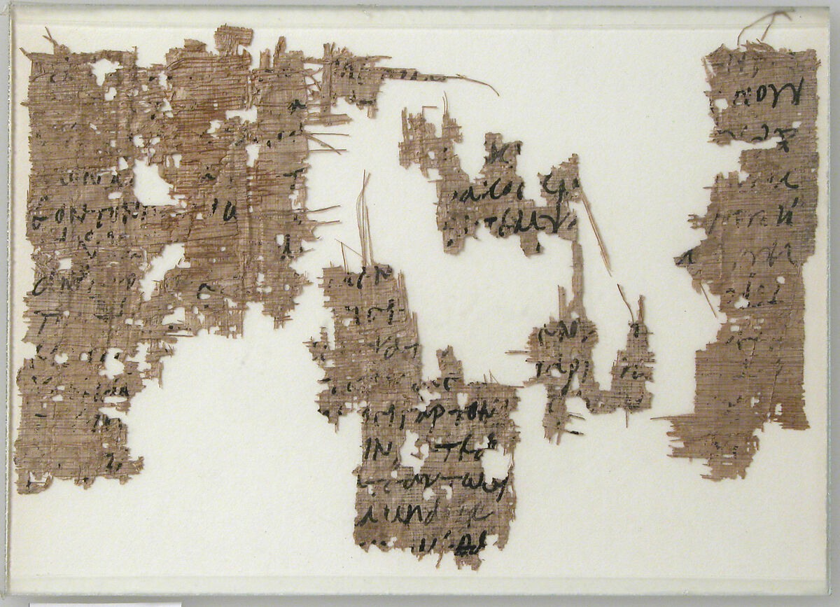 Papyrus Fragments, Papyrus and ink, Coptic 