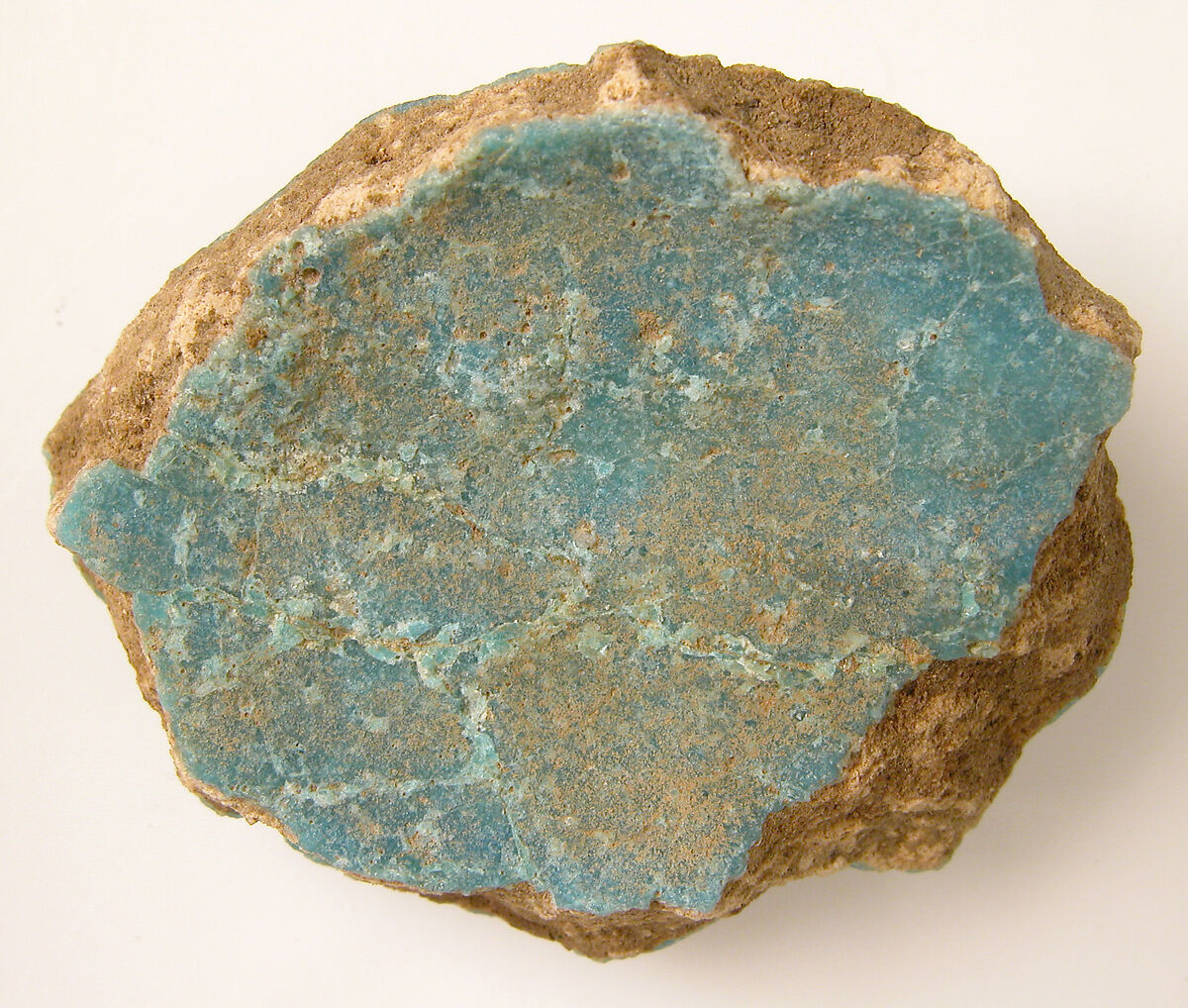 Pottery Fragment, Earthenware, glazed (faience), Coptic