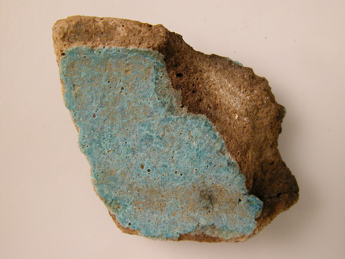 Pottery Fragment, Earthenware, glazed (faience), Coptic