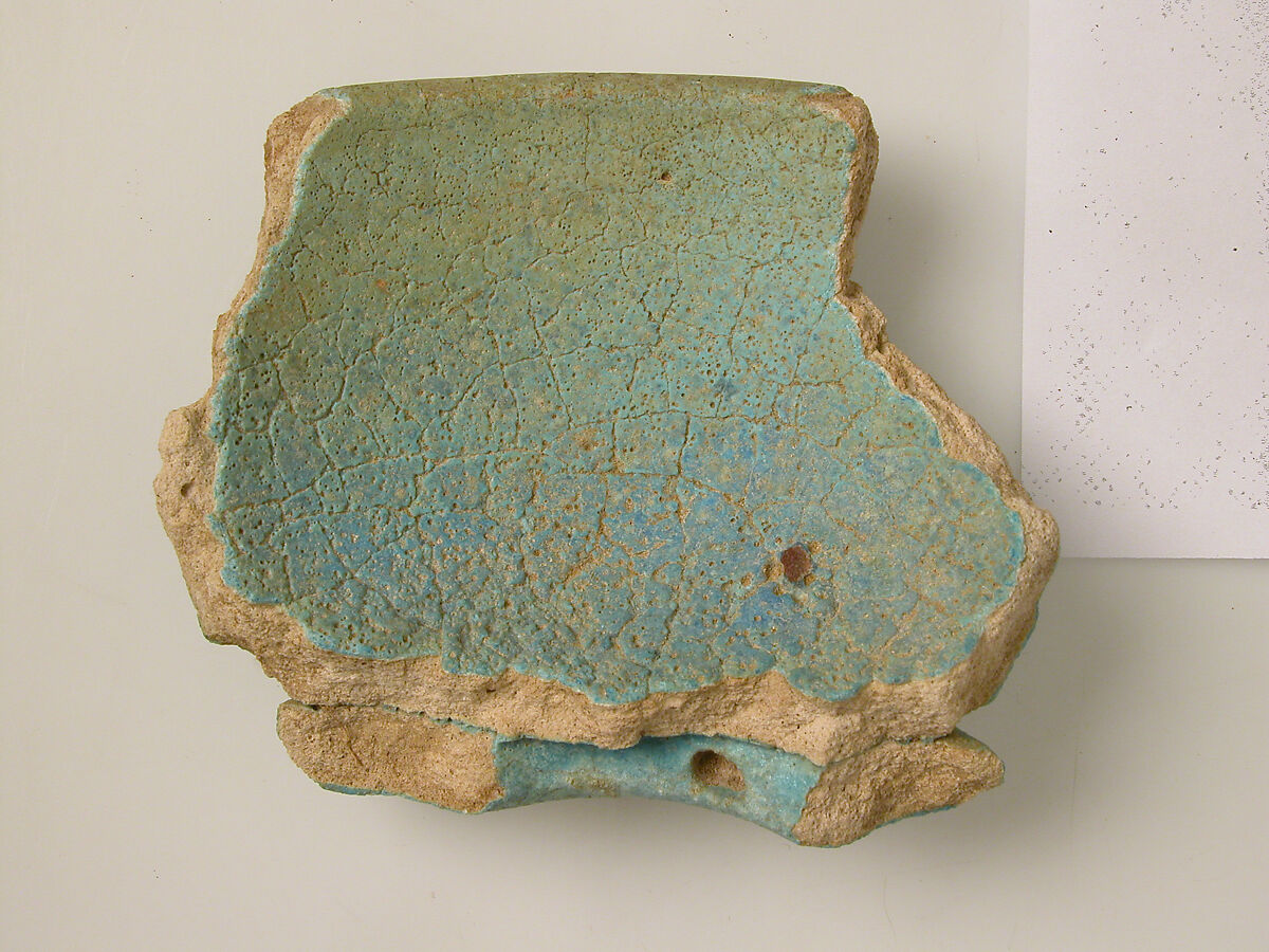Pottery Fragment, Earthenware, glazed (faience), Coptic