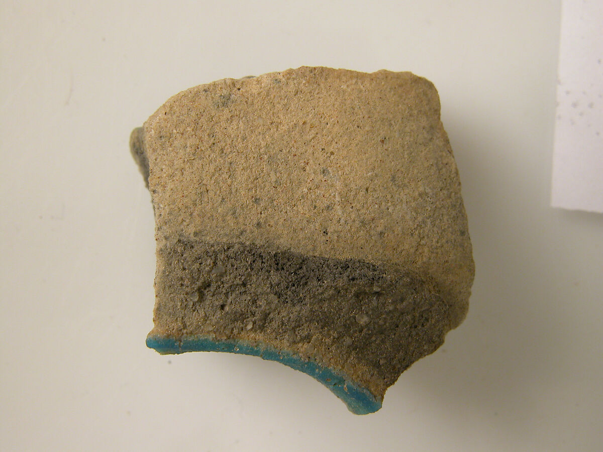 Pottery Fragment, Earthenware, glazed (faience), Coptic
