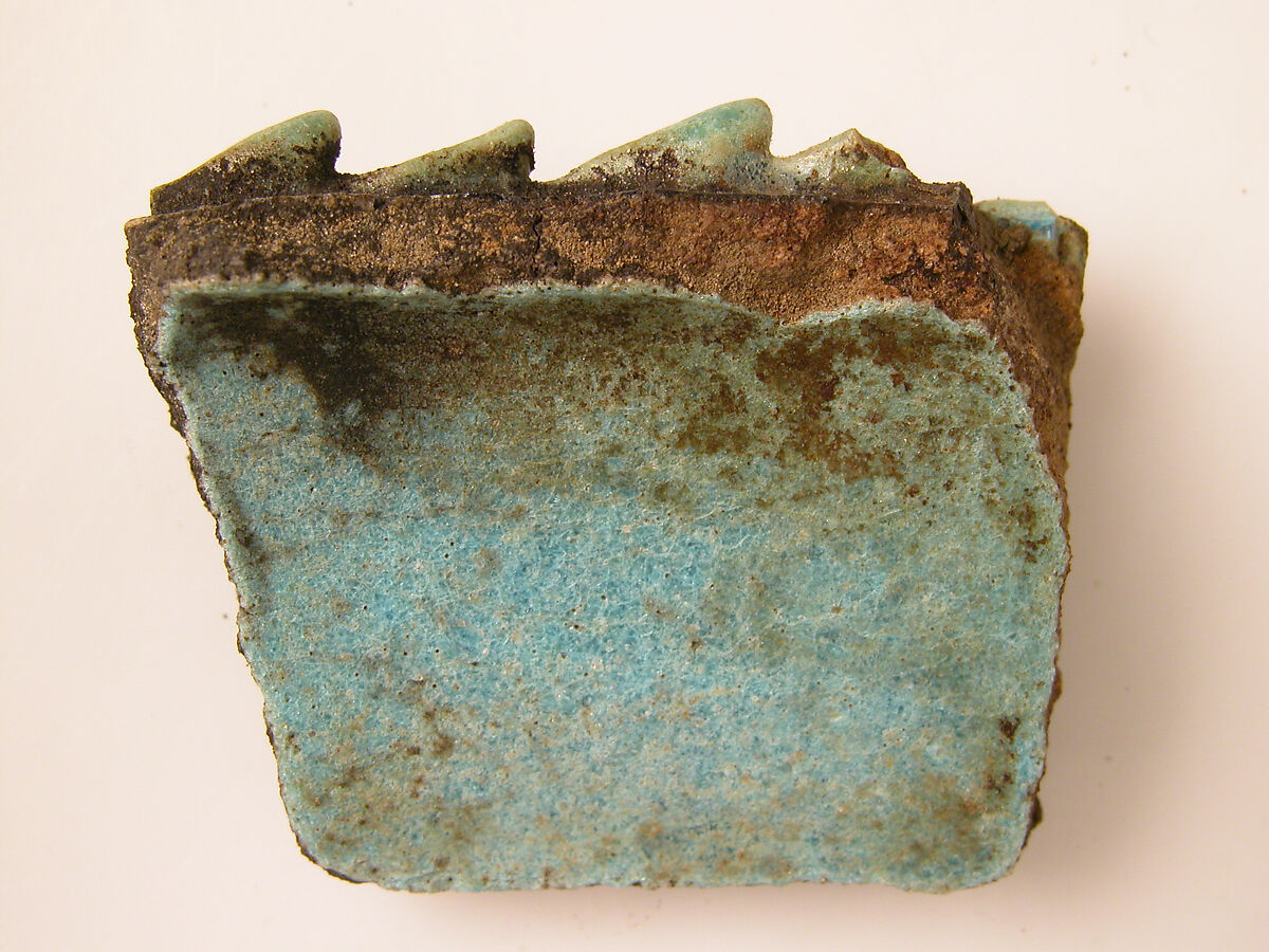 Pottery Fragment, Earthenware, glazed (faience), Coptic