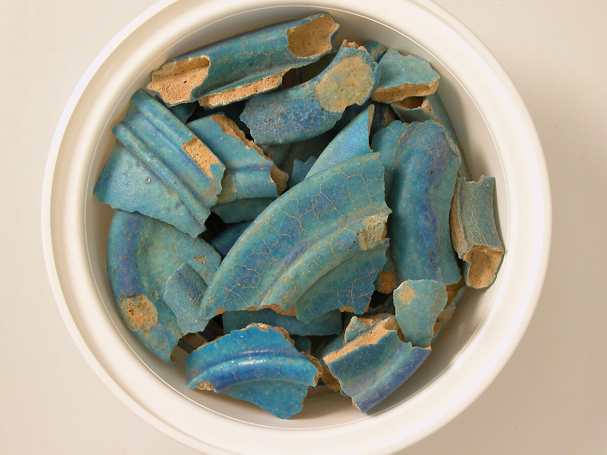 Vessel Fragments, Earthenware, glazed (faience), Coptic 