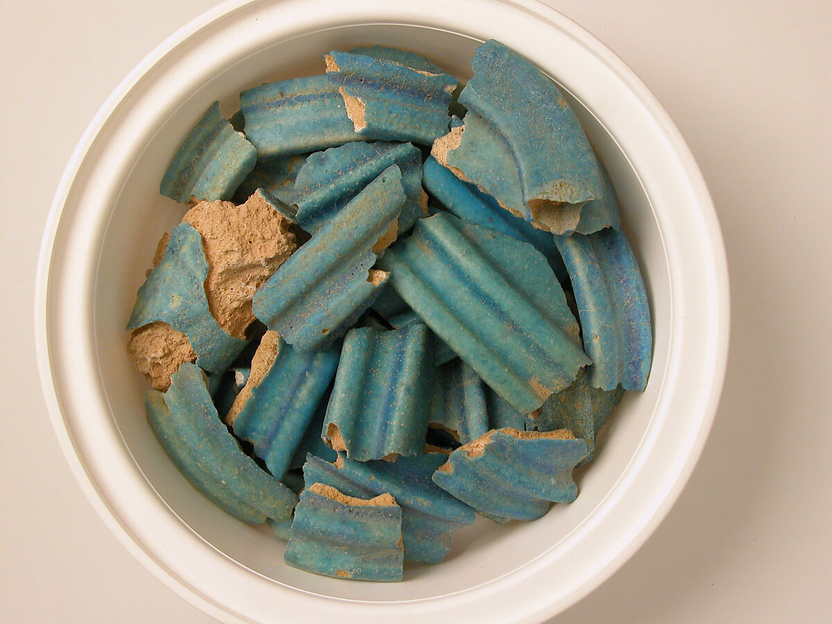 Vessel Fragments, Earthenware, glazed (faience), Coptic 