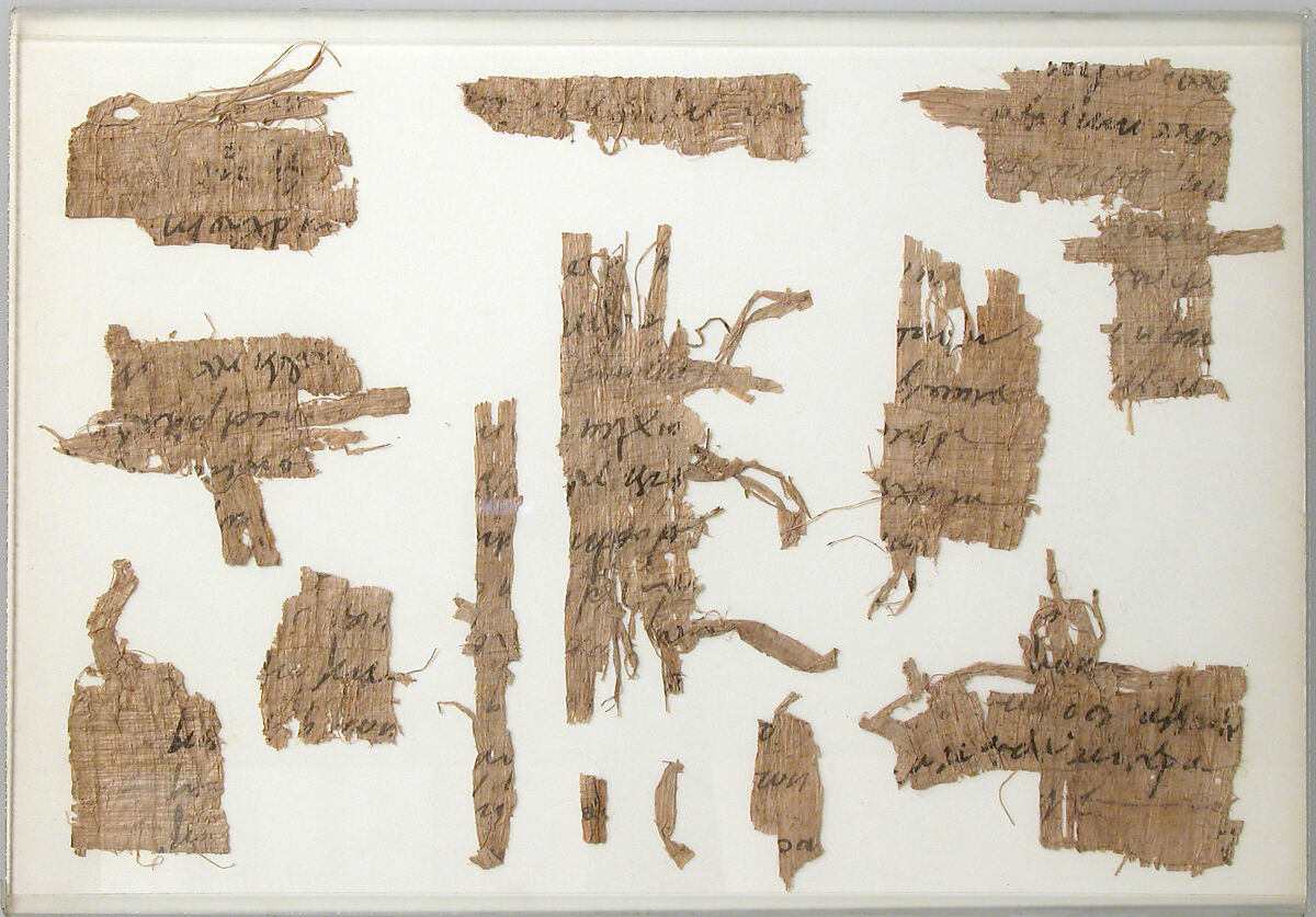 Papyri Fragments, Papyrus and ink, Coptic 