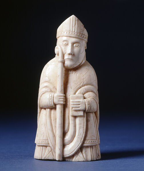 Bishop, Walrus ivory, Scandinavian 