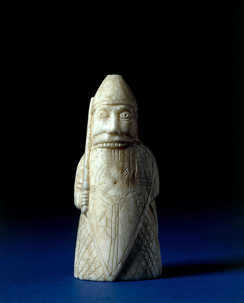 Berserker, Walrus ivory, Scandinavian 