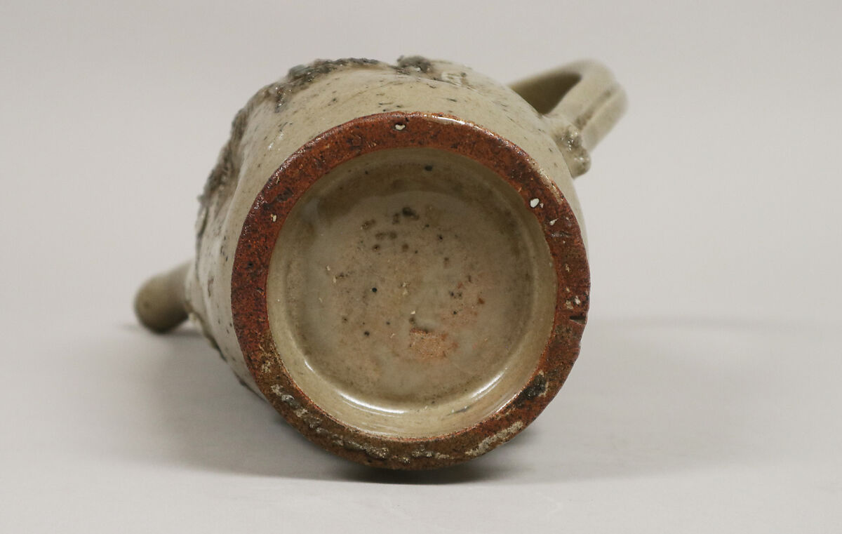 Water pot, Pottery covered with glaze; decorated in high relief (Soma ware), Japan