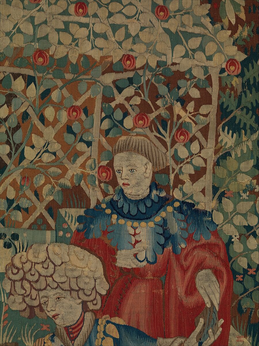 The Falcon's Bath, Tapestry with wool warp and wool wefts, South Netherlandish