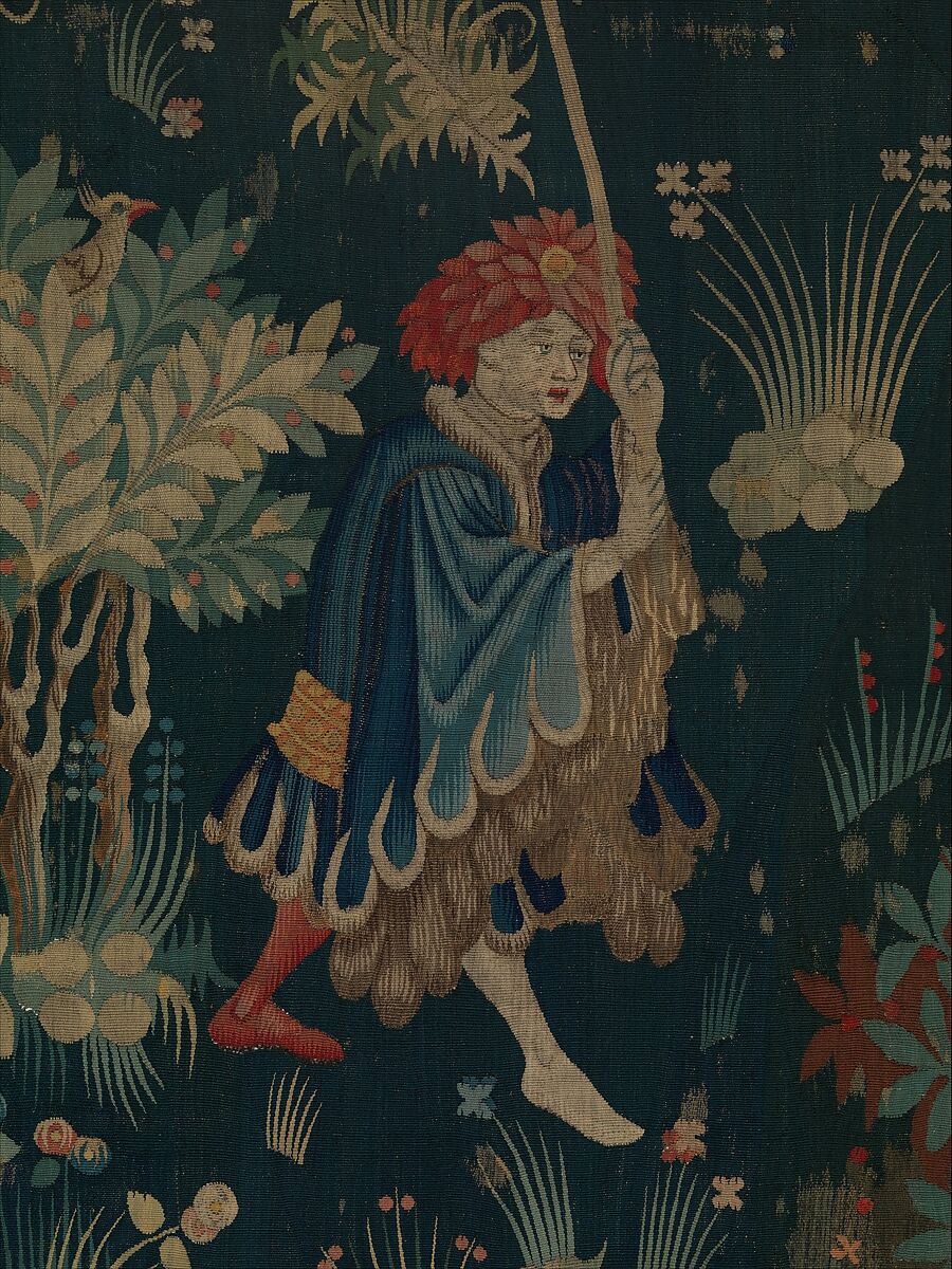 The Falcon's Bath, Tapestry with wool warp and wool wefts, South Netherlandish