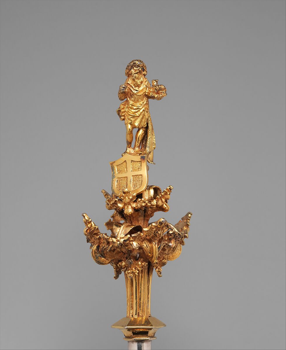 University Scepter, Silver and silver gilt on an iron core, North German