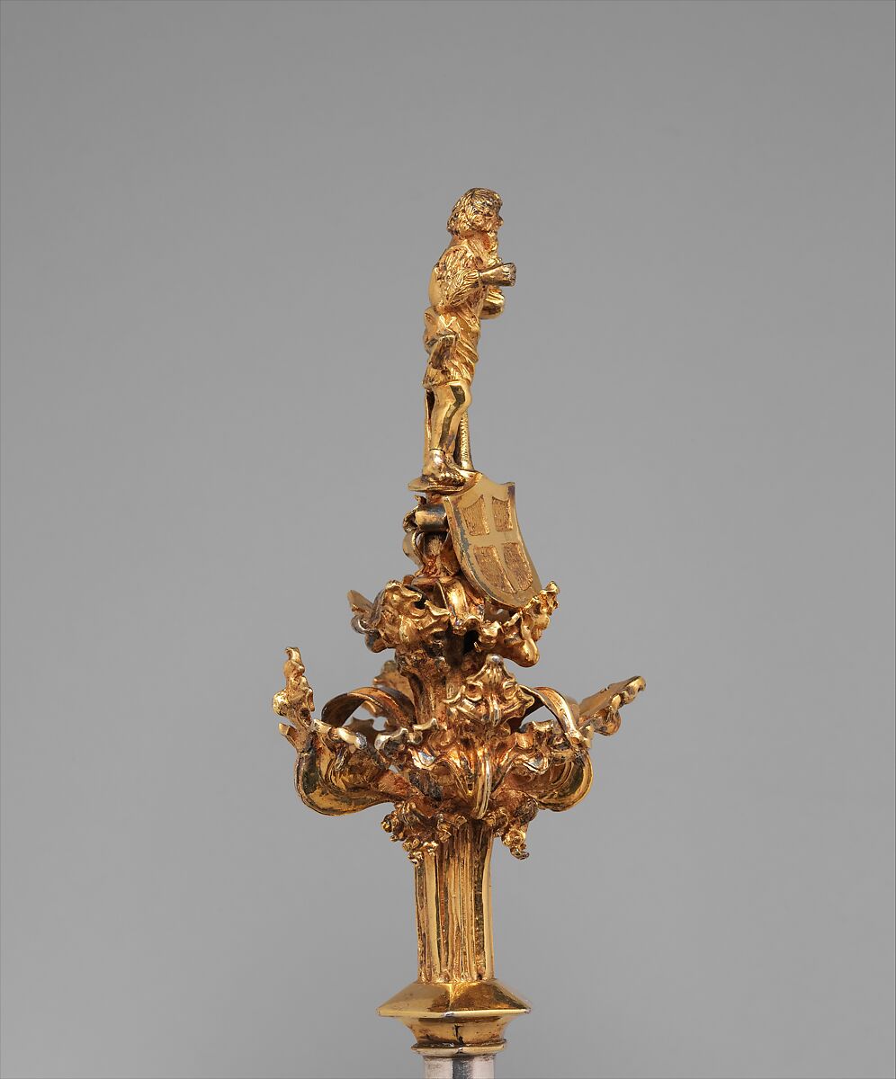 University Scepter, Silver and silver gilt on an iron core, North German