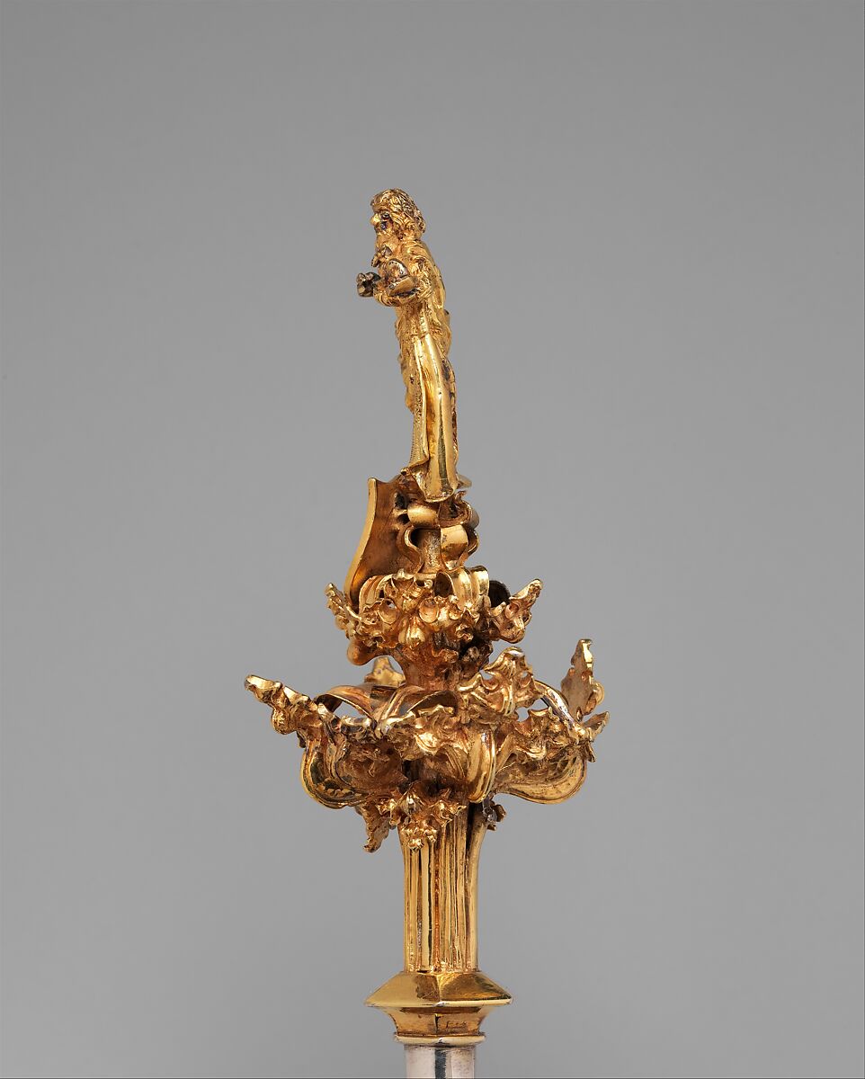 University Scepter, Silver and silver gilt on an iron core, North German