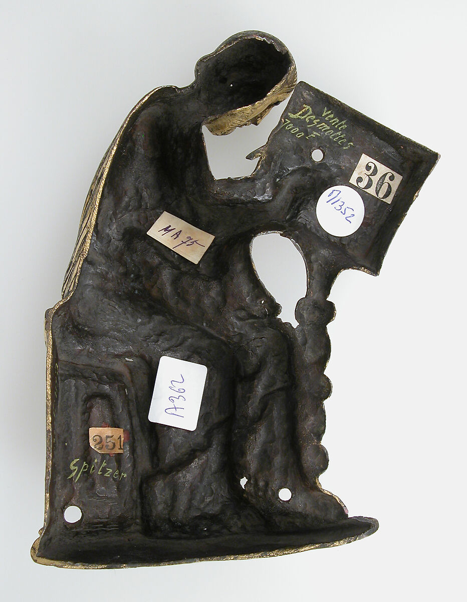 Evangelists Mark and Luke, Gilded copper and glass, French