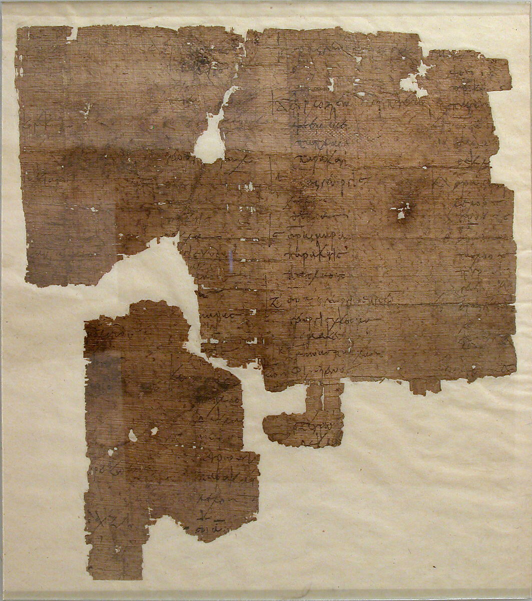 Papyrus Fragment, Papyrus, ink, Coptic 
