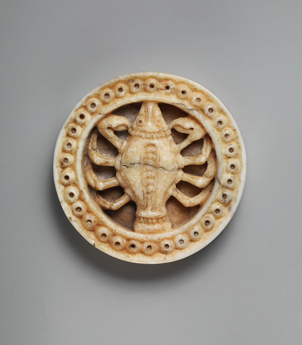 Game Piece with Zodiac Sign of Cancer or Scorpio, Walrus ivory, North French 