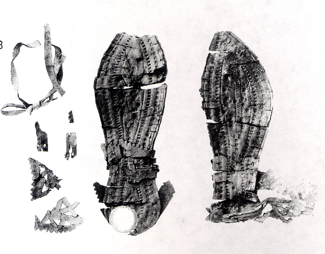 Fragments of a Pair of Sandals, Leather, Coptic 