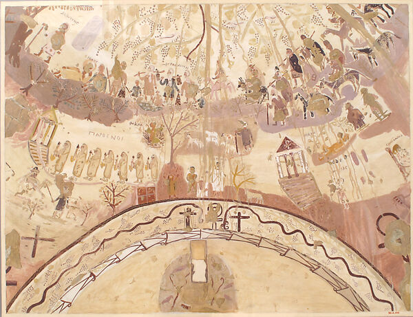 Facsimiles of the Dome Painting of the Chapel of Exodus, Bagawat Necropolis, Kharga Oasis