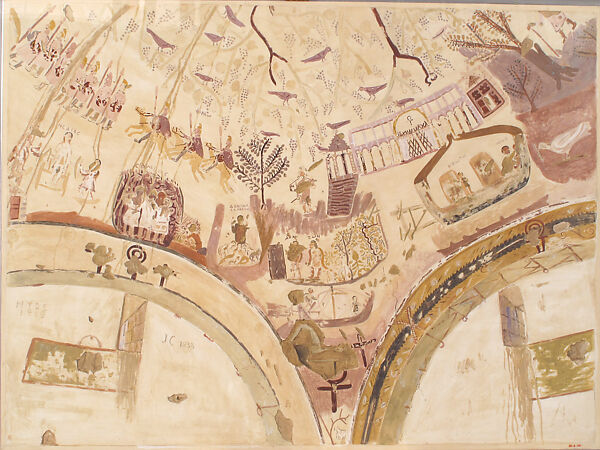 Facsimile of the Dome Painting of the Chapel of Exodus, Bagawat Necropolis, Kharga Oasis