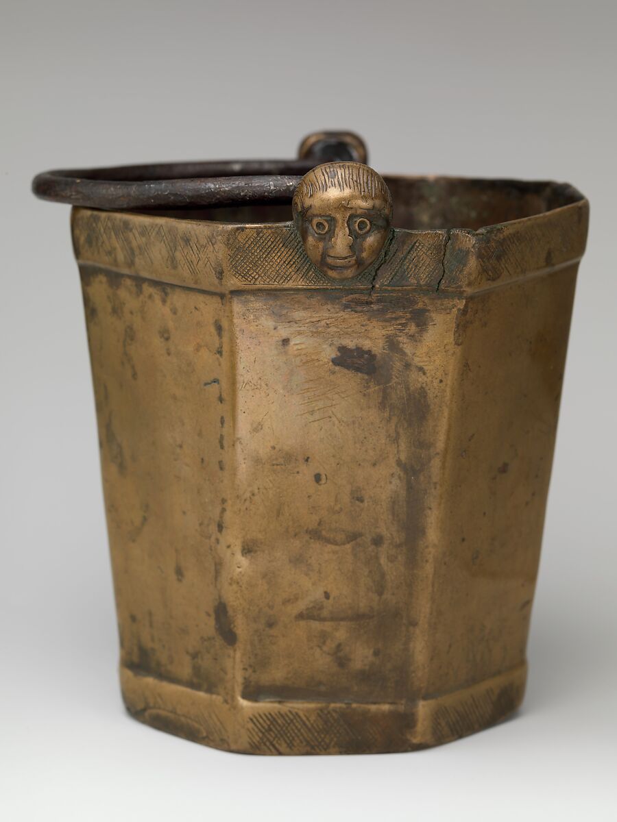 Bucket for Holy Water (Situla), Copper alloy, iron handle, German