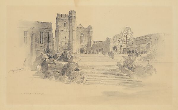 Preliminary Design for The Cloisters - View from the Southwest