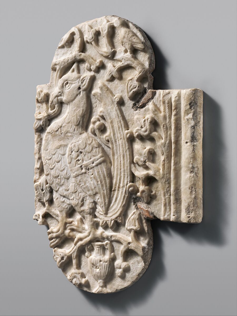 Relief with a Bird, Marble, Italian