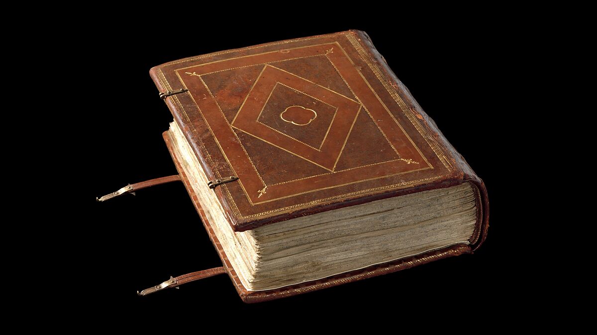 Mishneh Torah, Attributed to Master of the Barbo Missal (Italian), Tempera and gold leaf on parchment; leather binding, North Italian