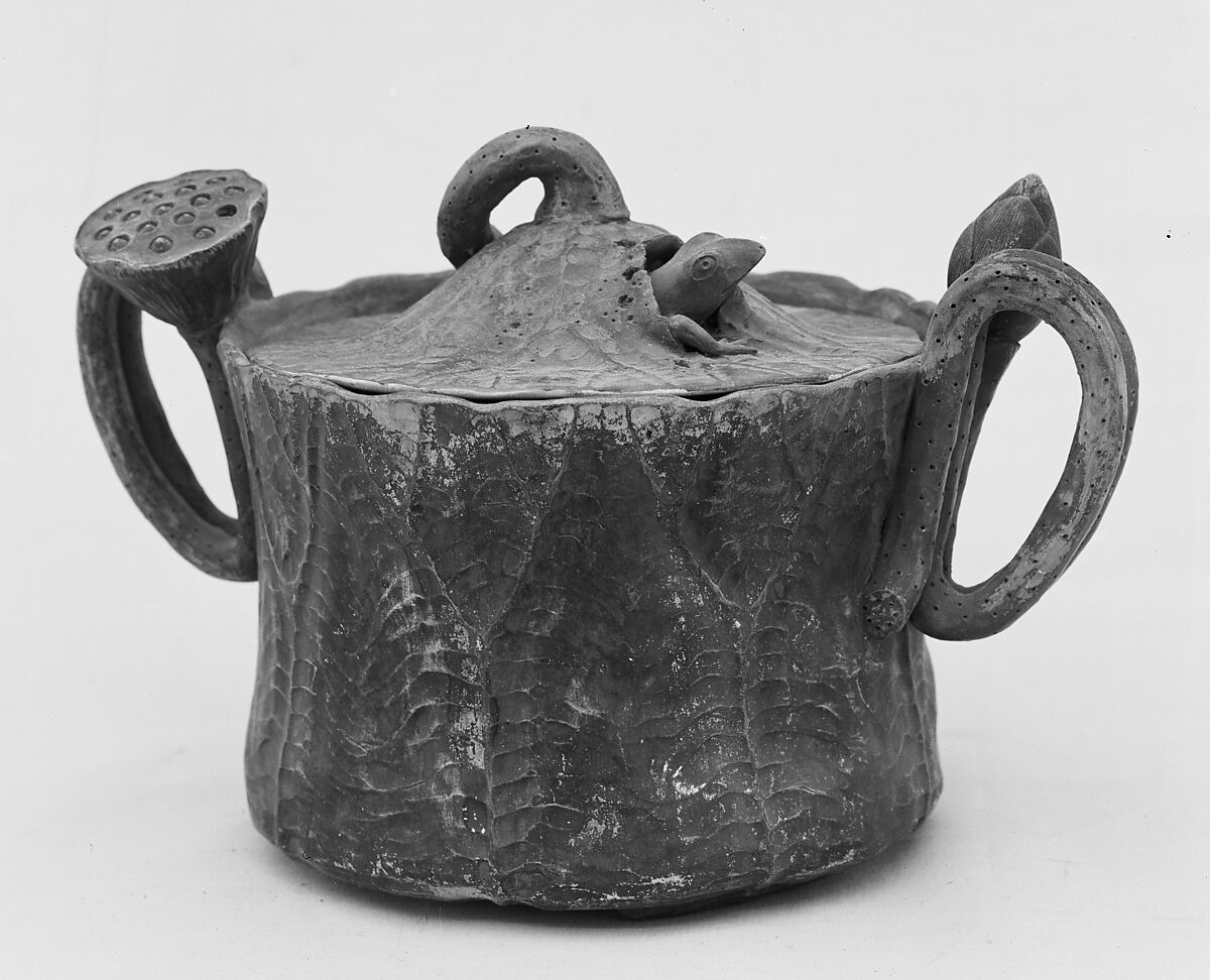 Teapot, Unglazed ware, glazed inside, Japan 