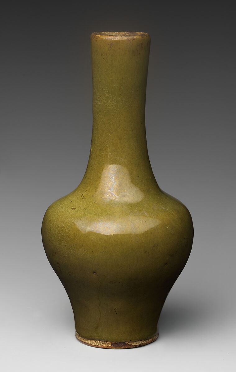 Vase, Clay covered with glaze (Kyoto ware), Japan