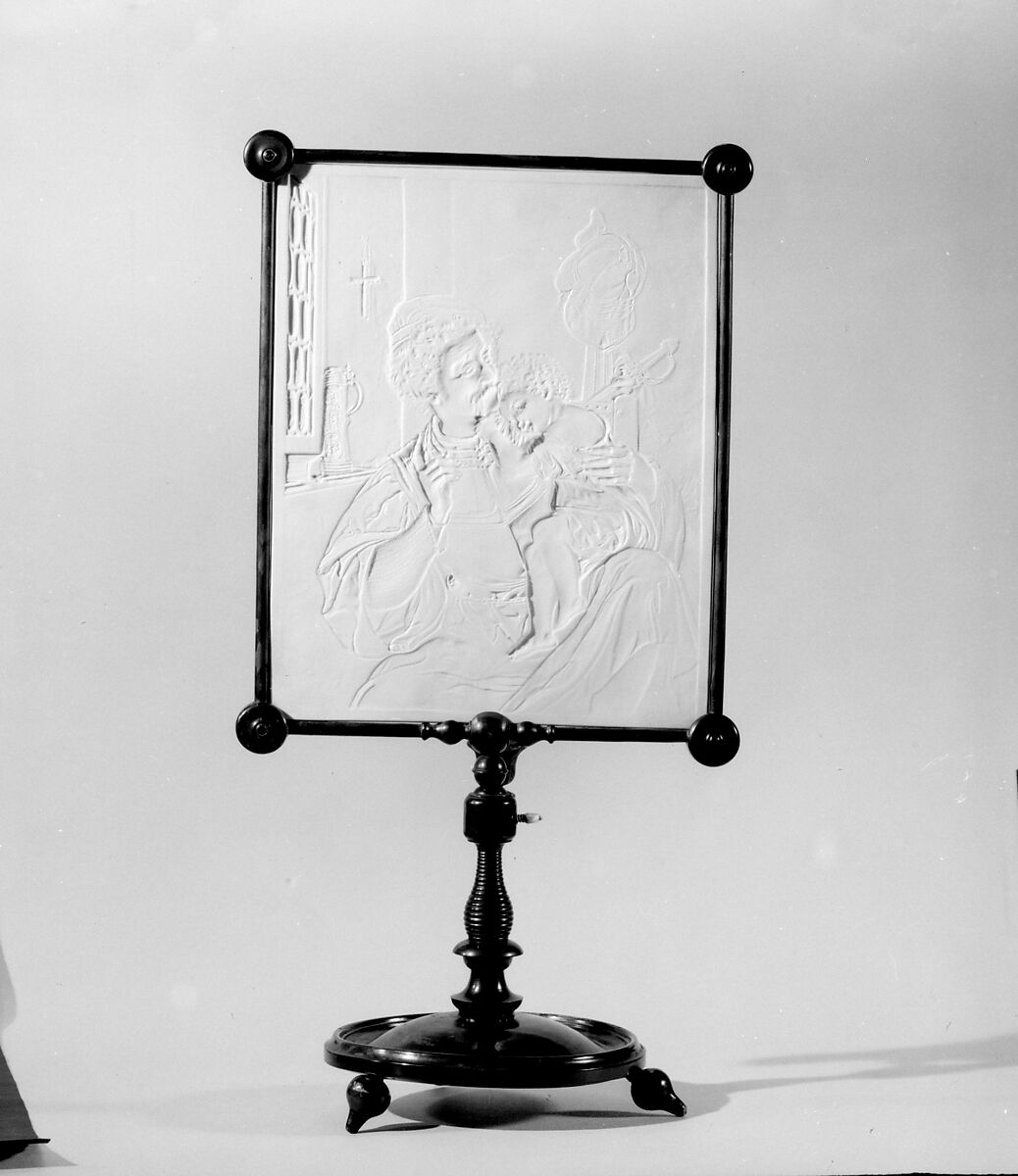 Lithophane, Koenigliche Porzellan Manufaktur (German, founded 1763), Porcelain and wood, German 